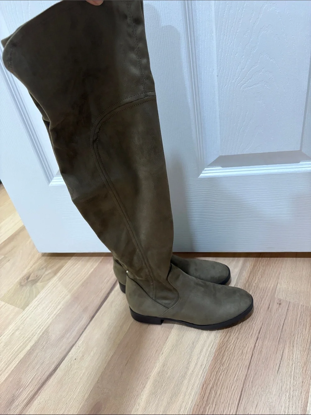 Marc Fisher Olive Over-the-Knee Suede Boots